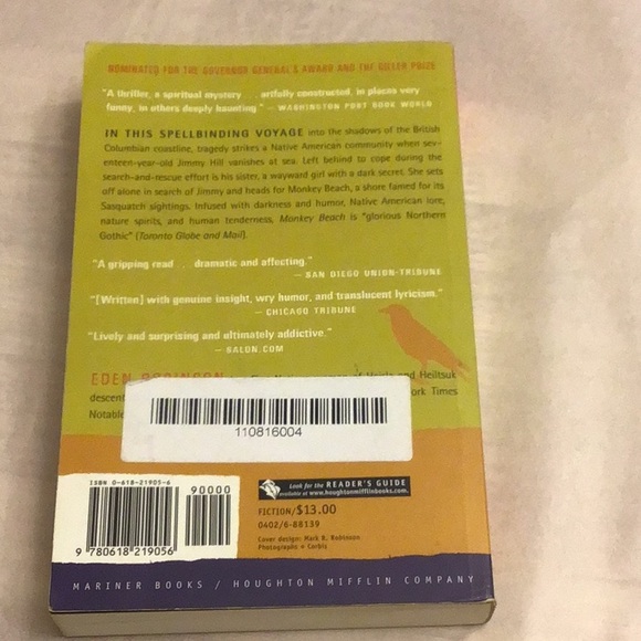 ⛱️2/$5⛱️ Sale! Monkey Beach , a novel, paperback, educational reading - Picture 2 of 5